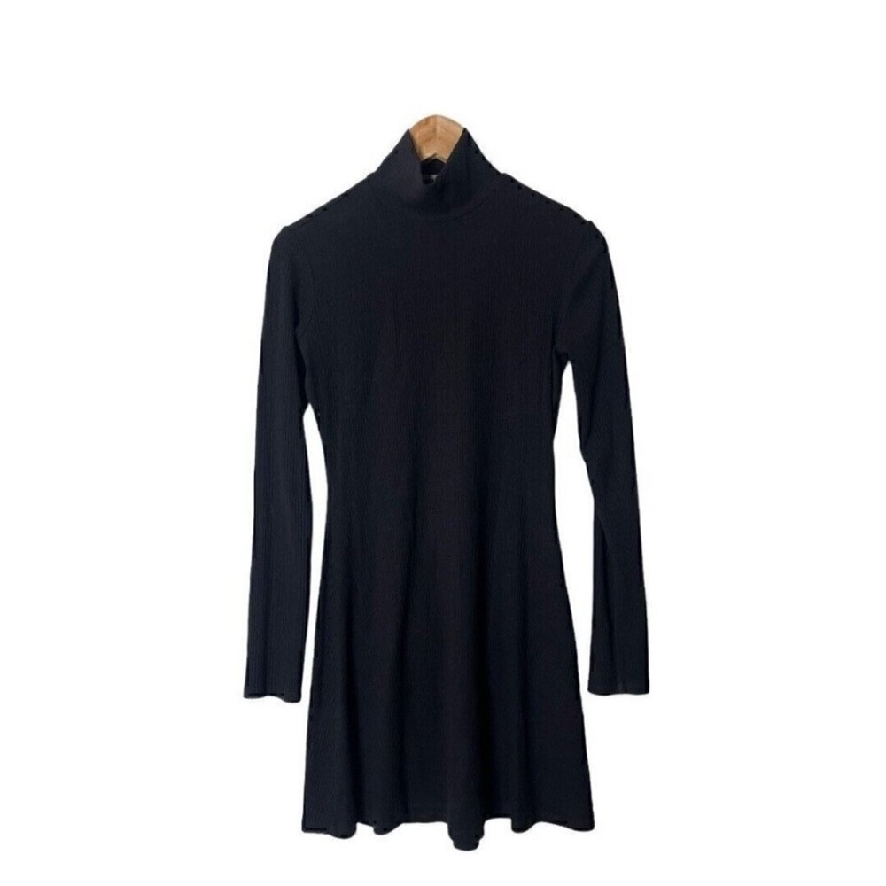 Reformation Maya Ribbed Mock Neck Dress